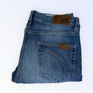 FOX RACING THROTTLE JEANS MENS 34 TAPERED 32 INSEAM